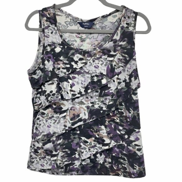 Reitmans Tops - Reitmans petites tiered purple sleeveless blouse